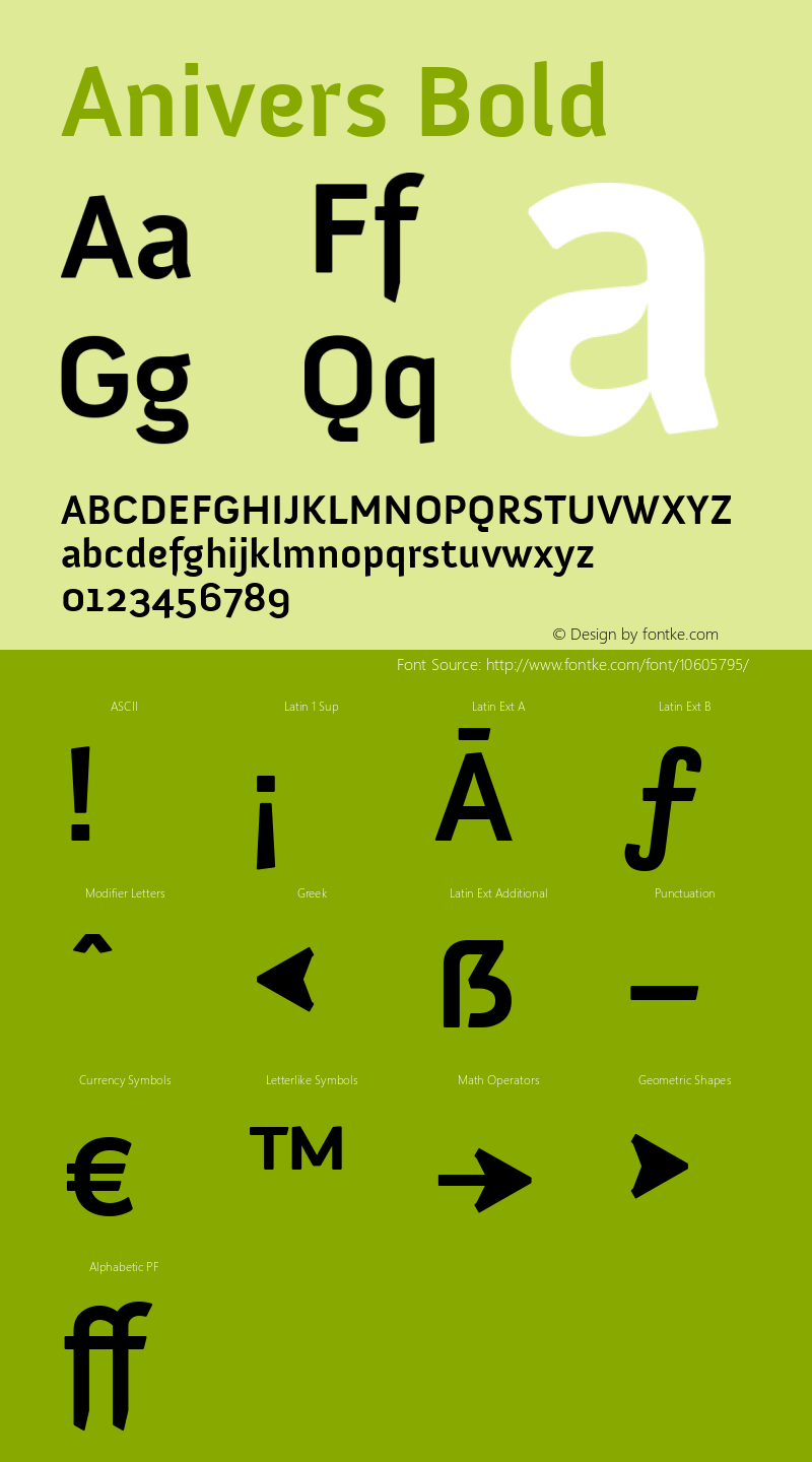 Anivers Bold 1.000;com.myfonts.easy.exljbris.anivers.bold.wfkit2.version.34gm Font Sample