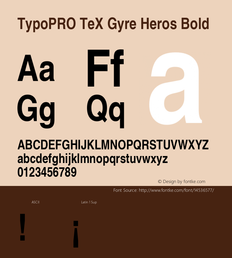 TypoPRO TeX Gyre Heros Bold Version 2.004;PS 2.004;hotconv 1.0.49;makeotf.lib2.0.14853 Font Sample