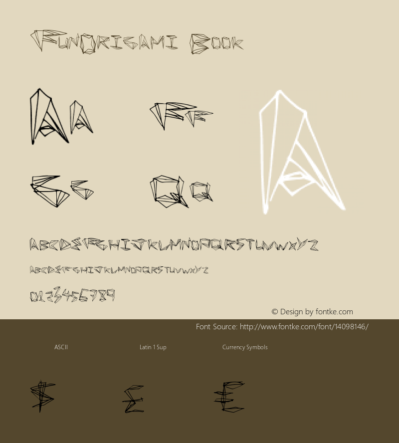 FunOrigami Book Version 1.00 March 21, 2013, Font Sample
