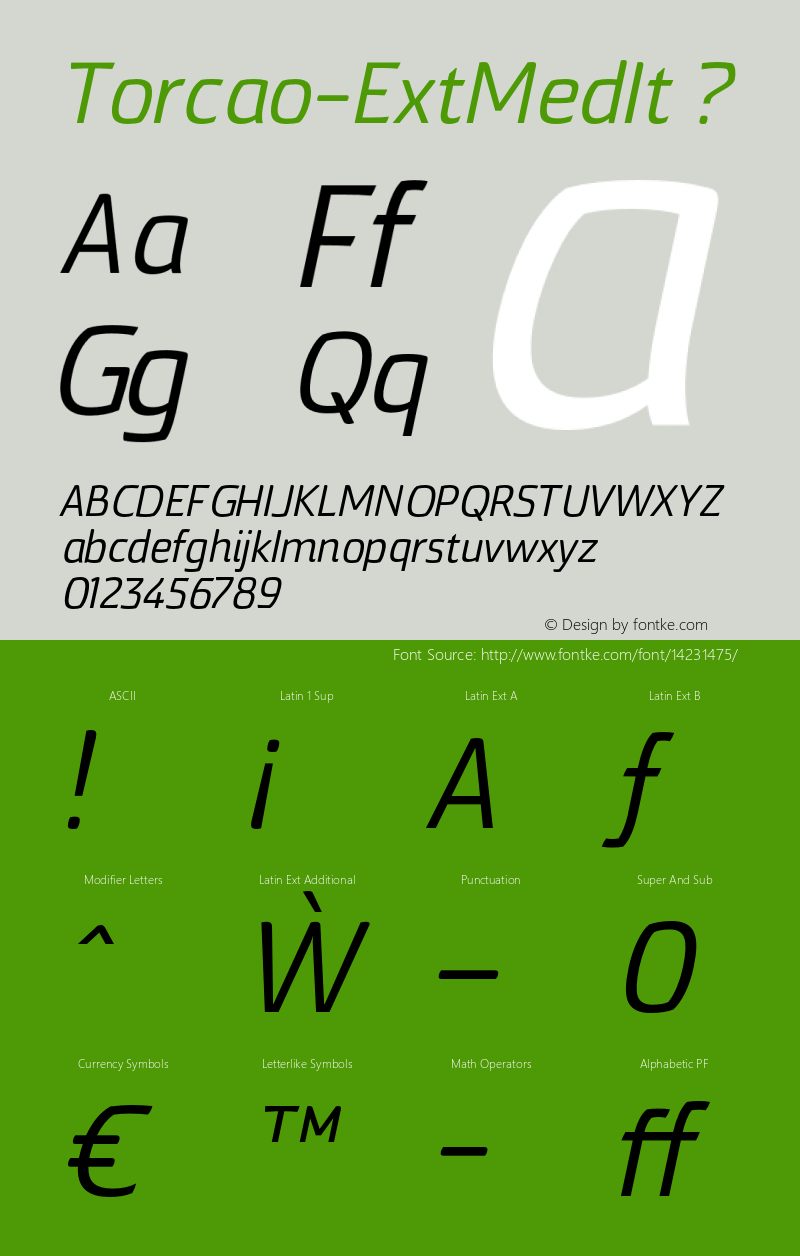 Torcao-ExtMedIt ? Version 1.000;com.myfonts.insigne.torcao.ext-medium-italic.wfkit2.44Ew Font Sample