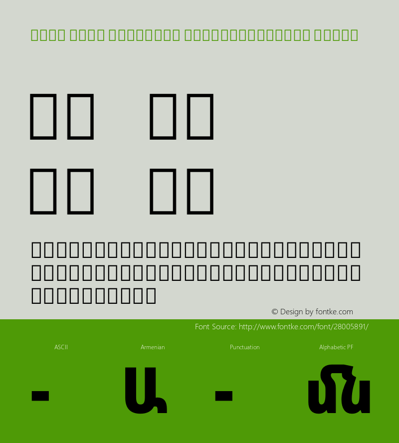 Noto Sans Armenian ExtraCondensed Black Version 2.040 Font Sample