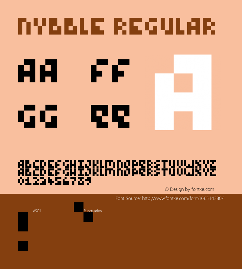 Nybble Regular Version 1.0 Font Sample