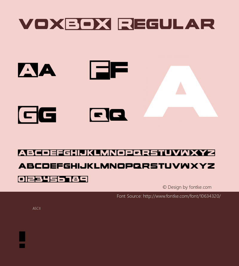 voxBOX Regular 1 Font Sample