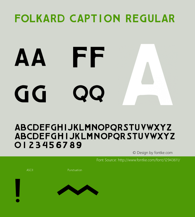 Folkard Caption Regular Version 1.000;PS 001.001;hotconv 1.0.56 Font Sample