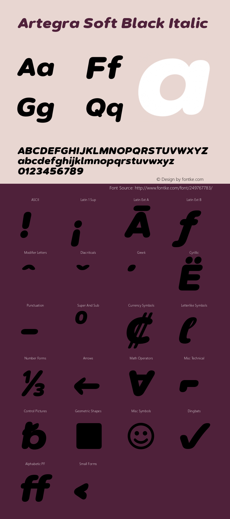 ArtegraSoft-BlackItalic Version 1.000图片样张