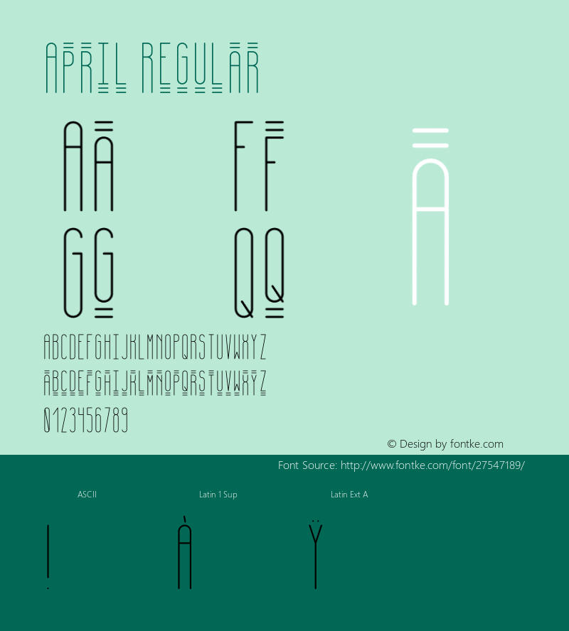 April Version 1.002;Fontself Maker 2.1.2 Font Sample