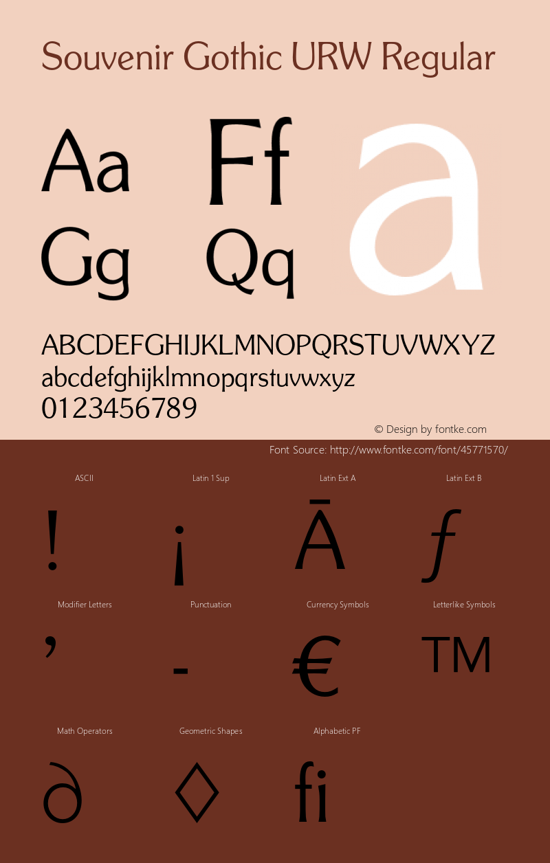 SouvenirGotURW-Reg Version 1.000;PS 1.00;hotconv 1.0.57;makeotf.lib2.0.21895 Font Sample