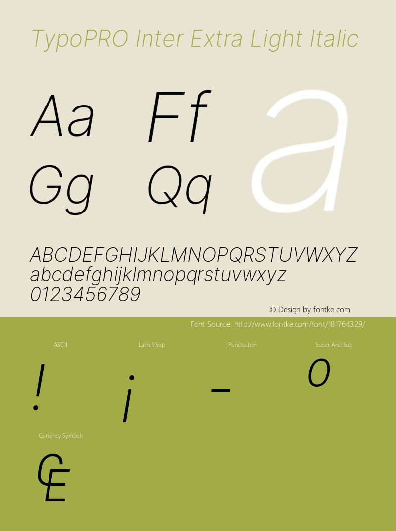 TypoPRO Inter Extra Light Italic Version 3.019;git-0a5106e0b图片样张