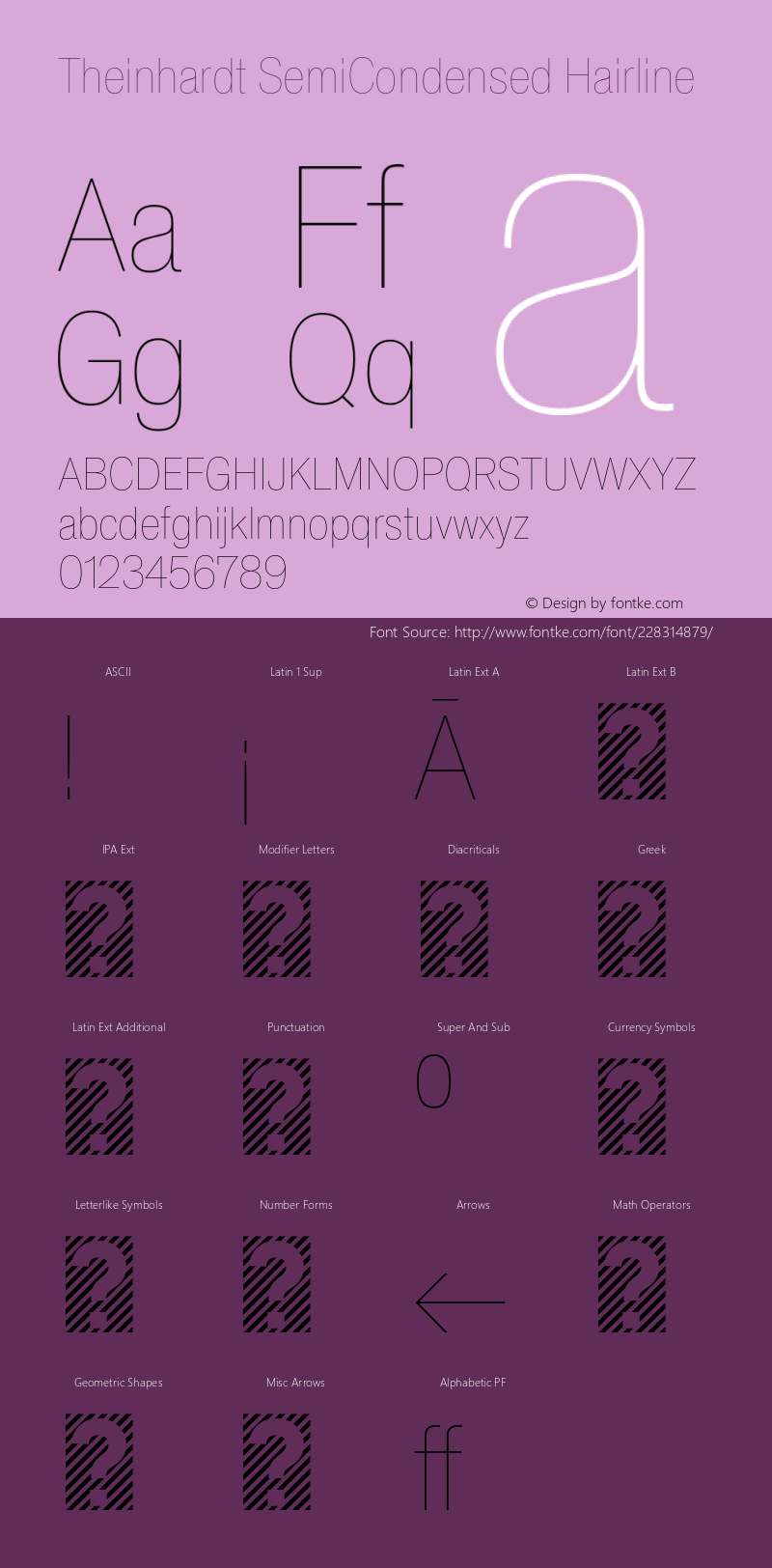 TheinhardtSemiCondensed-Hairline Version 1.002; build 0002图片样张