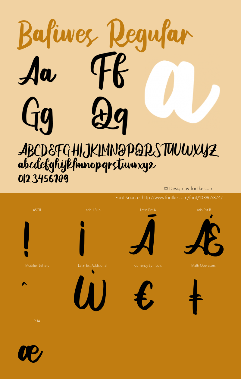 Baliwes Version 1.000 Font Sample