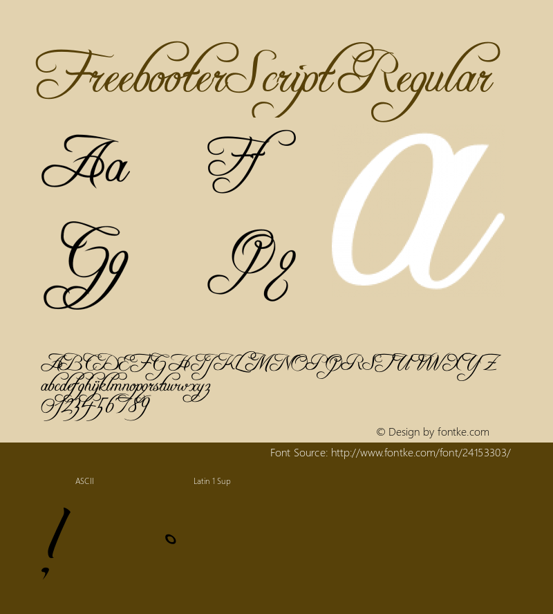 FreebooterScript 001.000 Font Sample