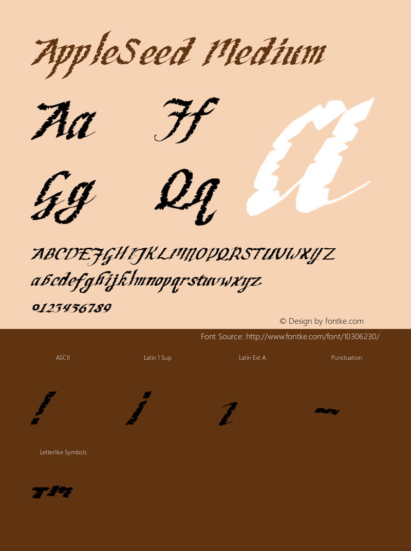 AppleSeed Medium 001.000 Font Sample