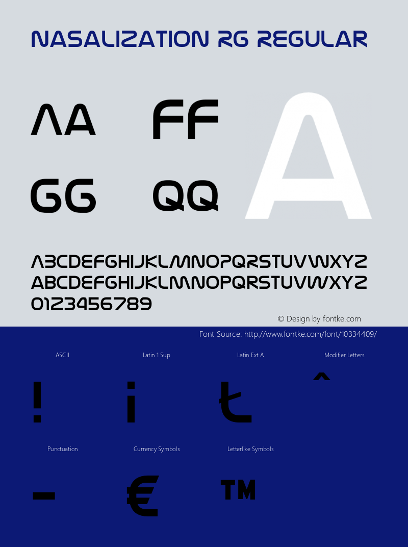 Nasalization Rg Regular OTF 3.100;PS 001.001;Core 1.0.29 Font Sample