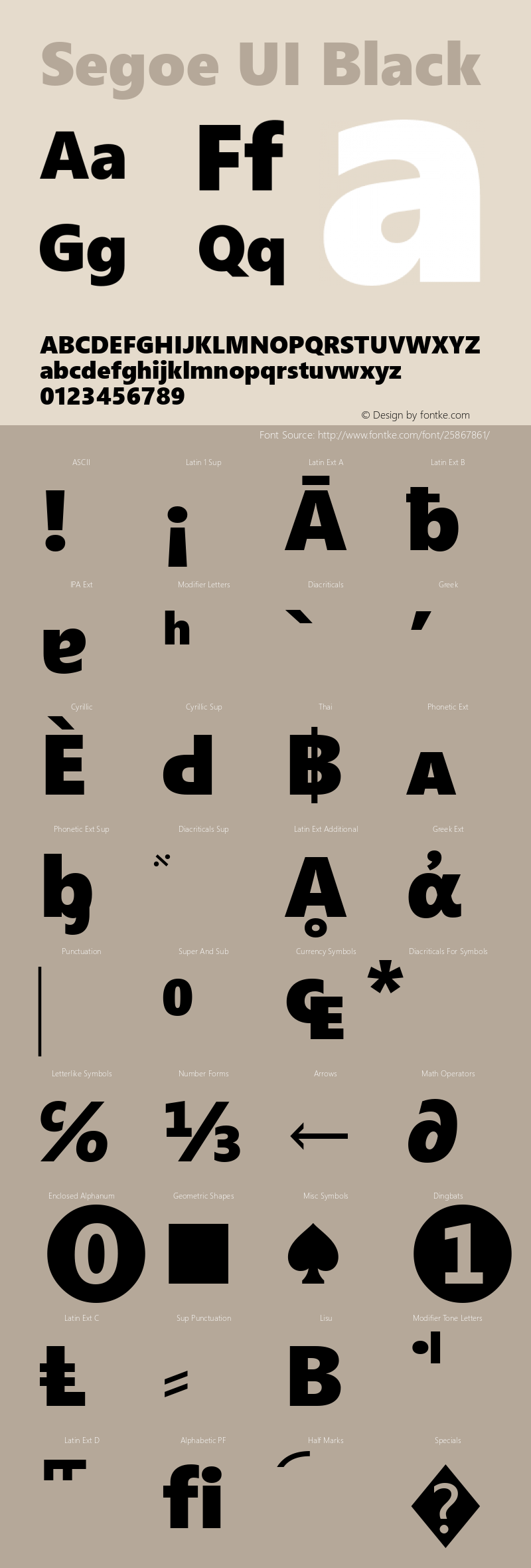 Segoe UI Black Version 2.01 Font Sample