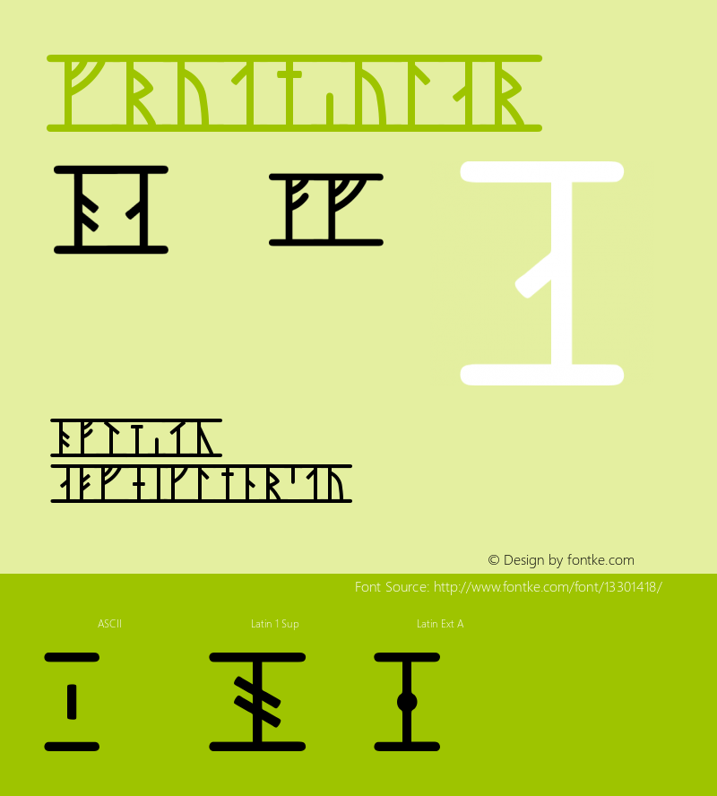 frutcm Regular Version 001.001 Font Sample