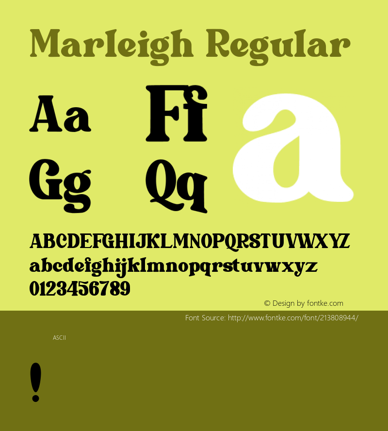 Marleigh Regular Version 1.000图片样张