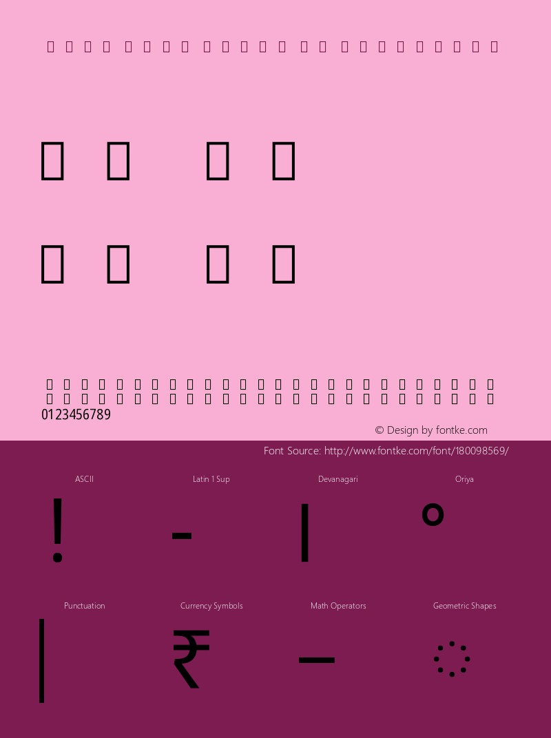 Noto Sans Oriya UI Condensed Version 2.000图片样张