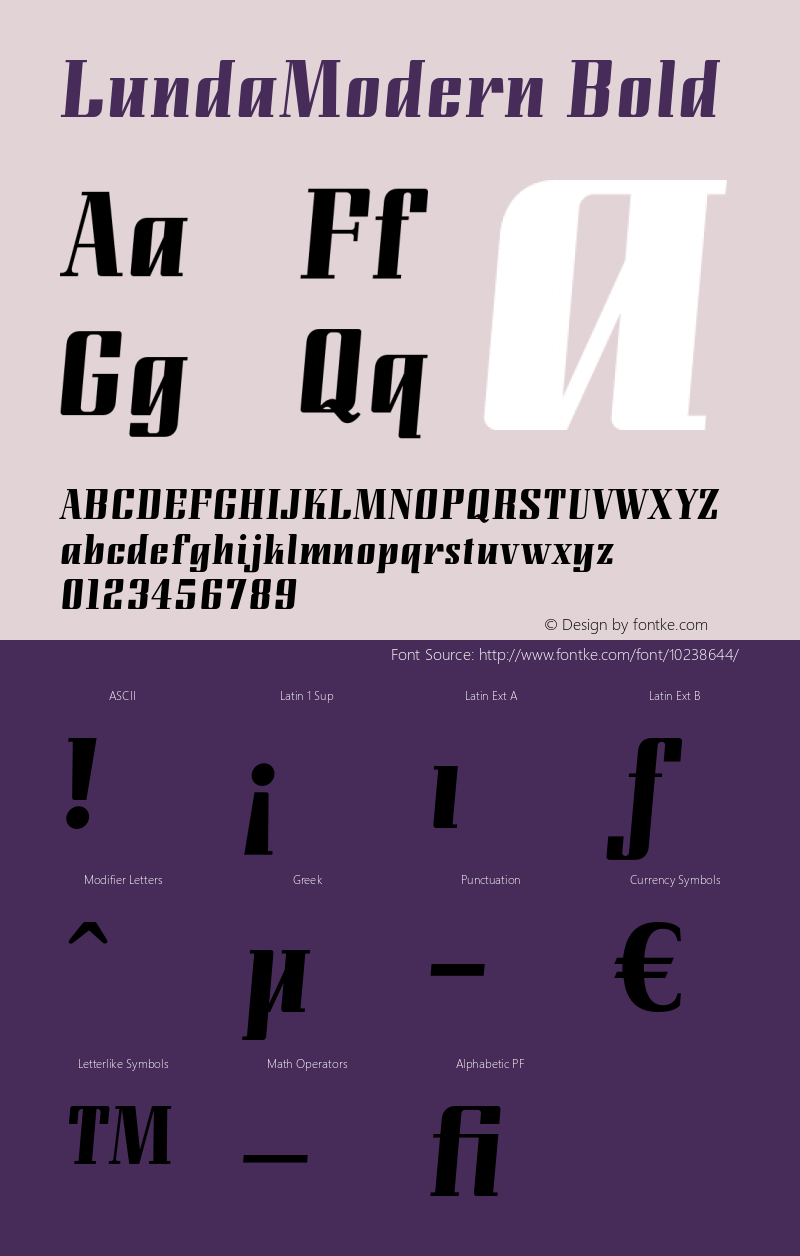 LundaModern Bold OTF 1.0;PS 001.000;Core 116;AOCW 1.0 161 Font Sample