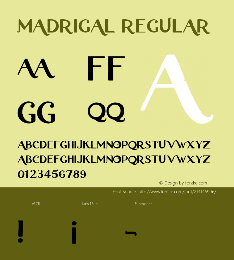 Madrigal Version 1.000;January 29, 2022;FontCreator 14.0.0.2790 64-bit图片样张