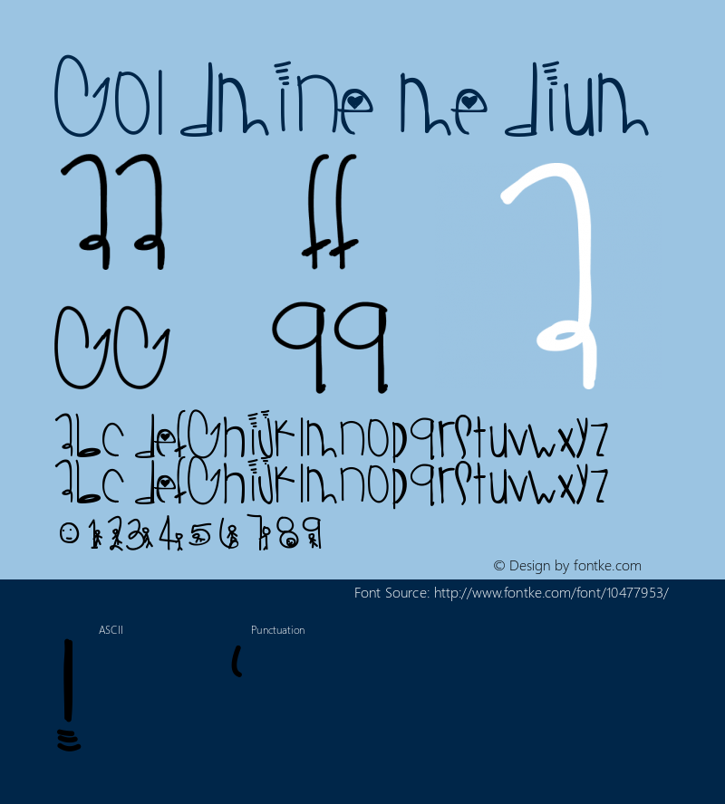 Goldmine Medium Version 001.000 Font Sample