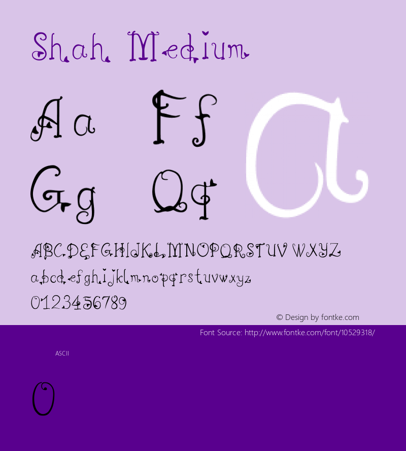 Shah Medium Version 2 Font Sample