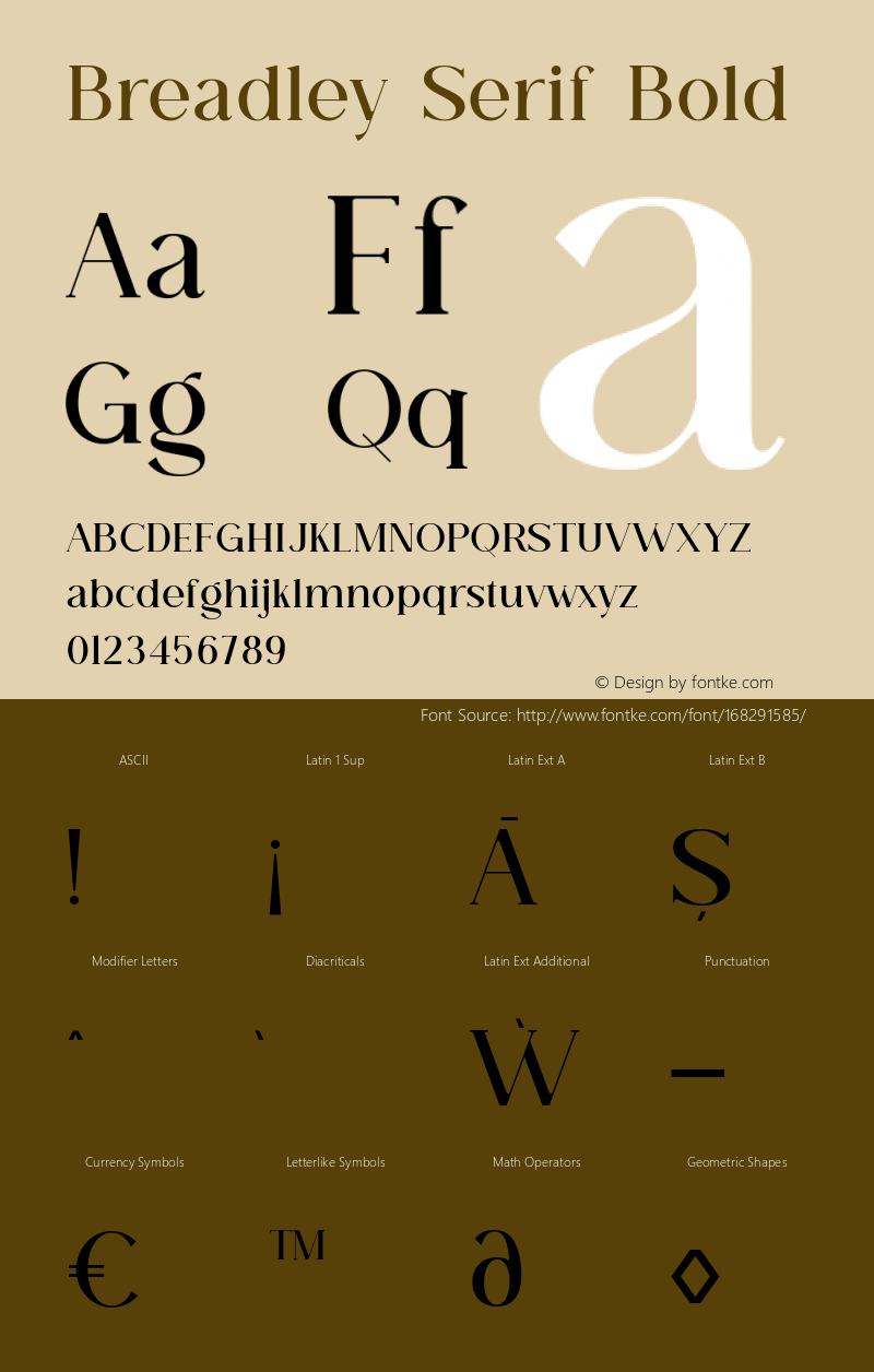 Breadley Serif Bold Version 1.000图片样张