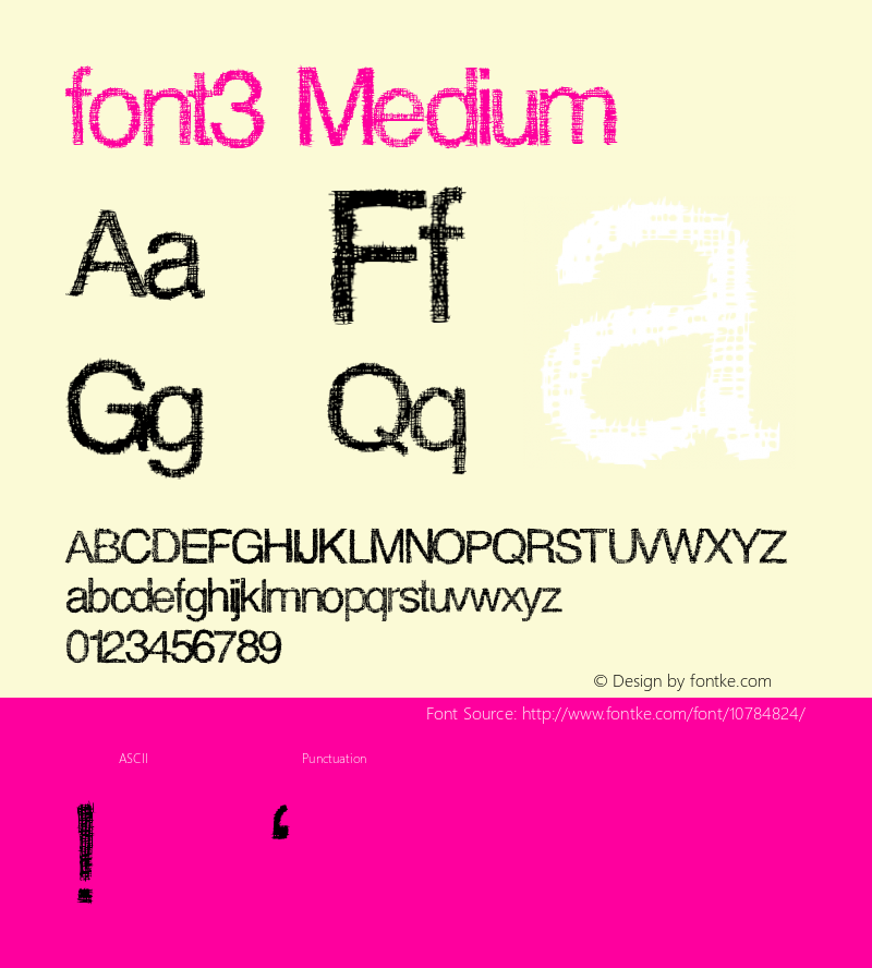 font3 Medium Version 001.000 Font Sample