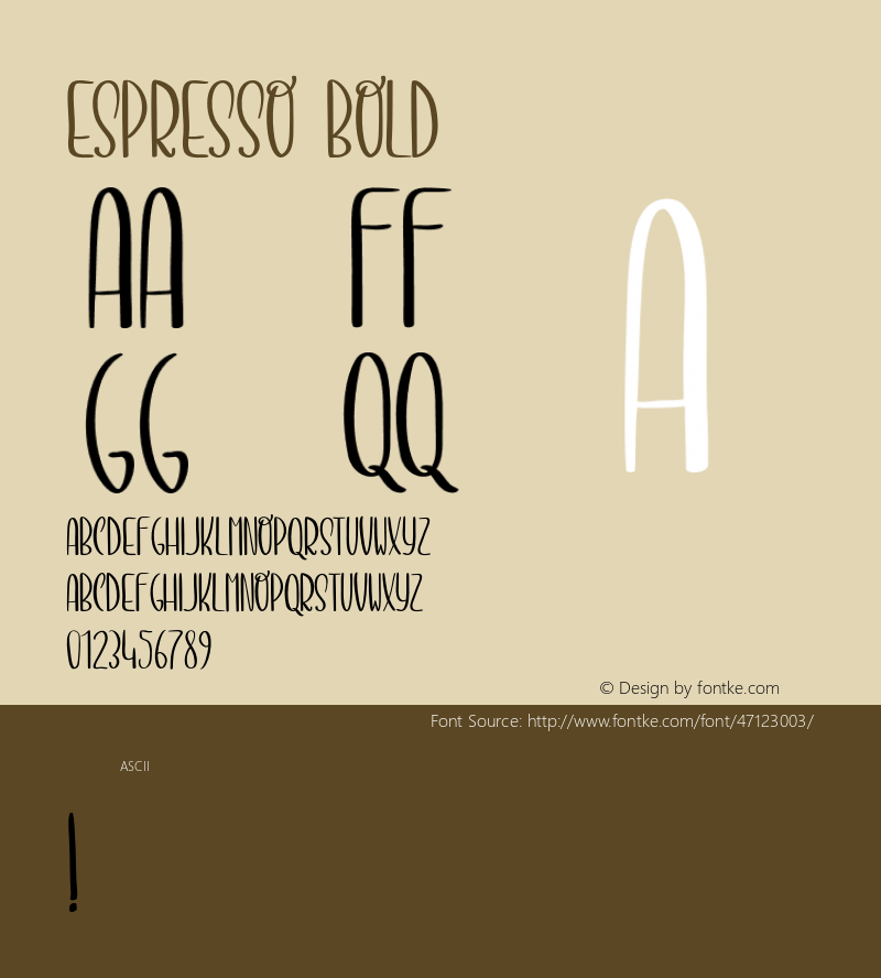 Espresso Bold 001.000 Font Sample