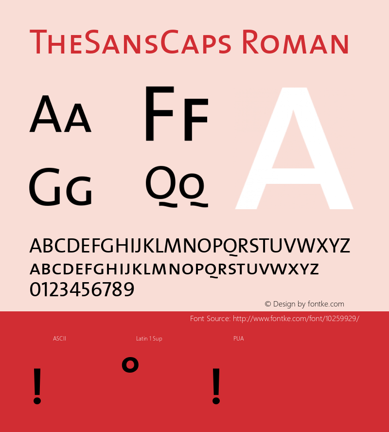 TheSansCaps Roman Version 1.00 Font Sample