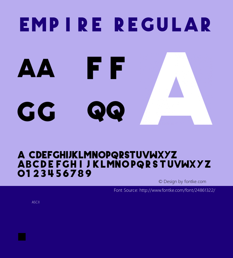 Empire  Font Sample