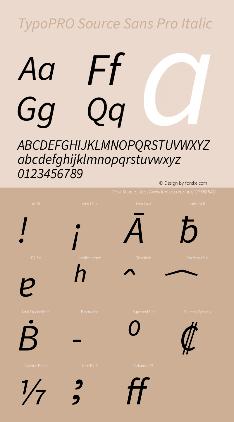 TypoPRO Source Sans 3 Italic Version 3.028;hotconv 1.0.115;makeotfexe 2.5.65600 Font Sample