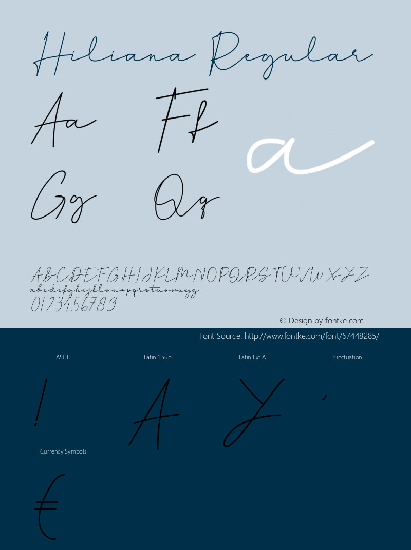 Hiliana Version 1.002;Fontself Maker 3.3.0 Font Sample