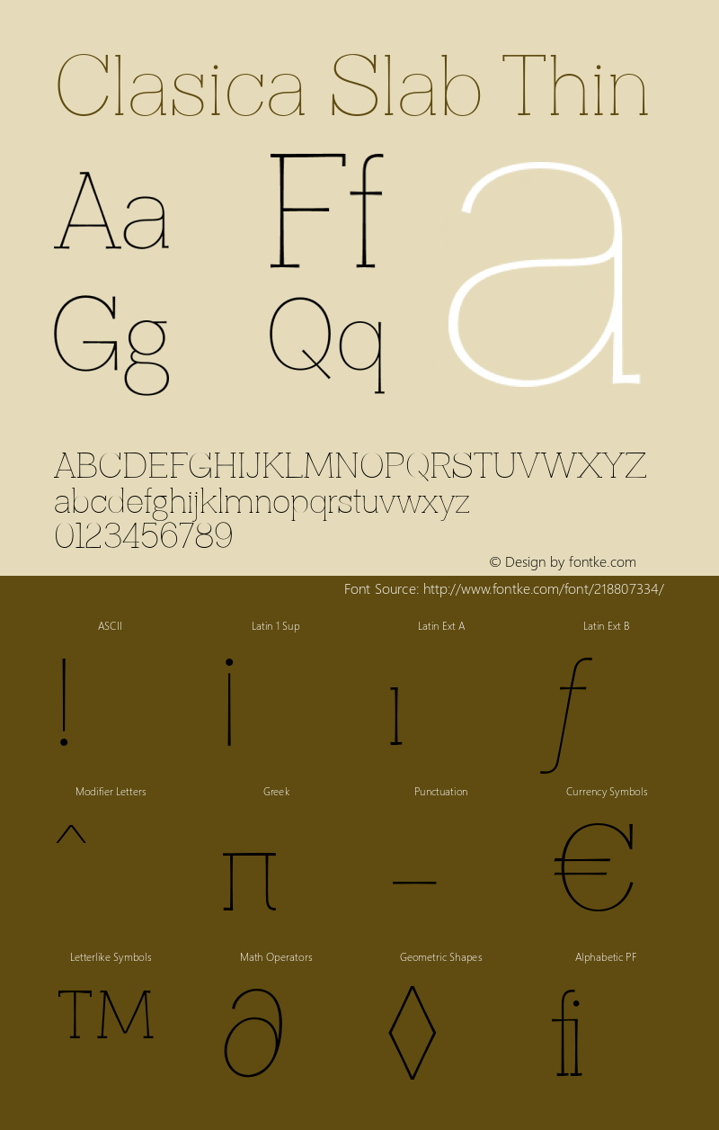 ClasicaSlabThin 1.000图片样张