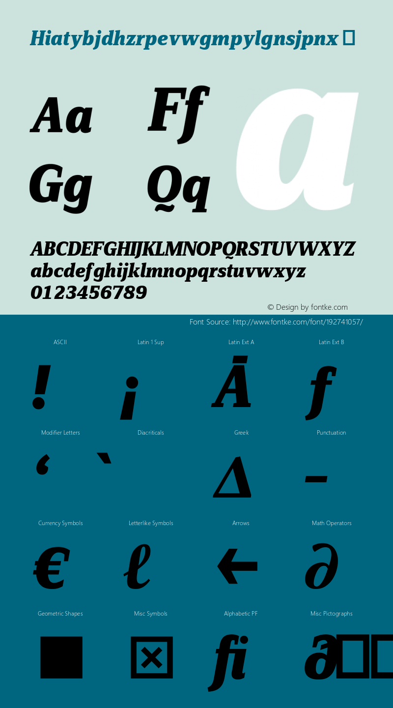 ☞Hiatybjdhzrpevwgmpylgnsjpnx Version 7.504; 2012; Build 1021;com.myfonts.easy.fontfont.zine-serif.pro-extra-bold-italic.wfkit2.version.4fx6图片样张