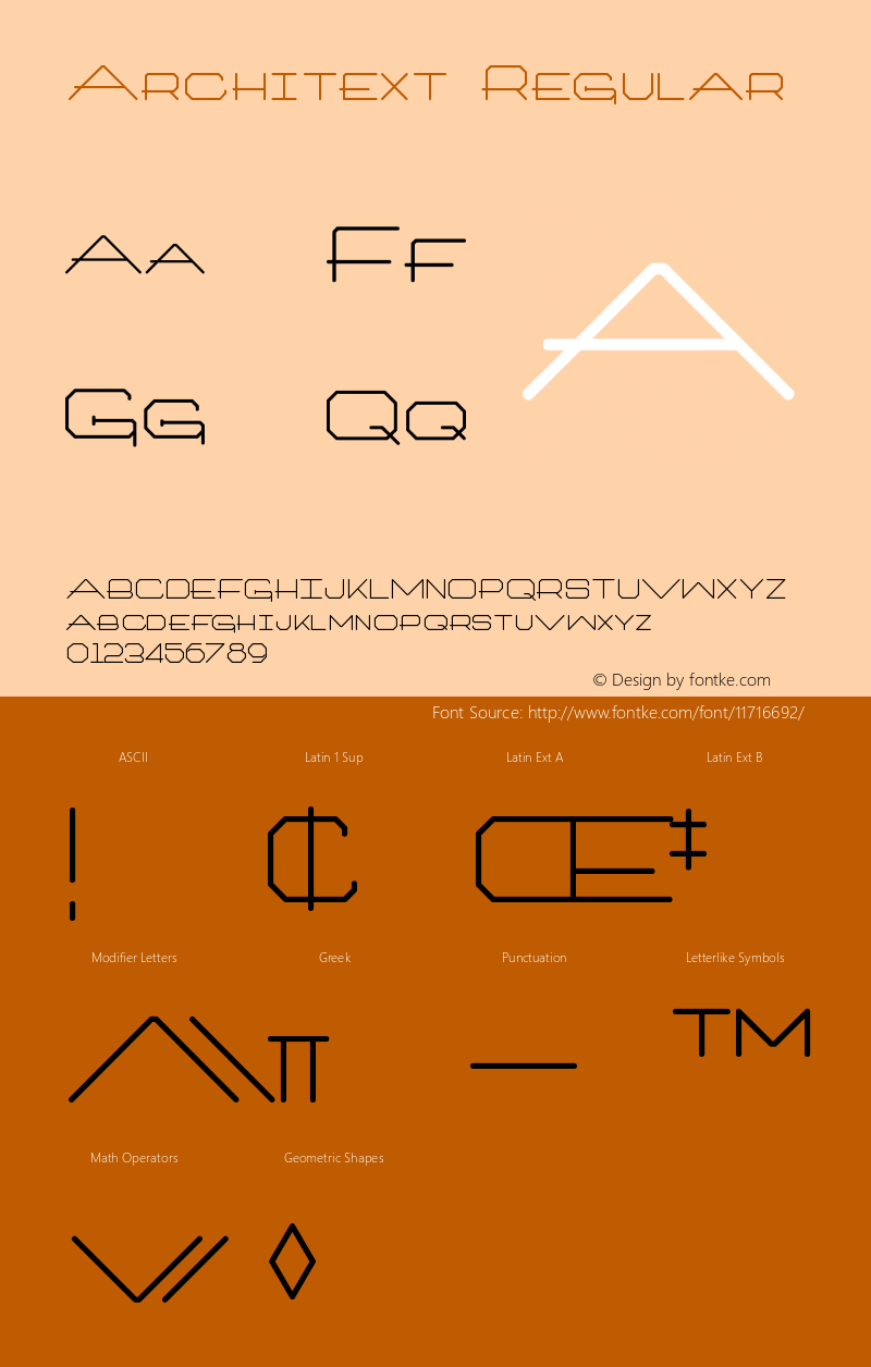 Architext Regular Version Altsys Metamorphosis Font Sample