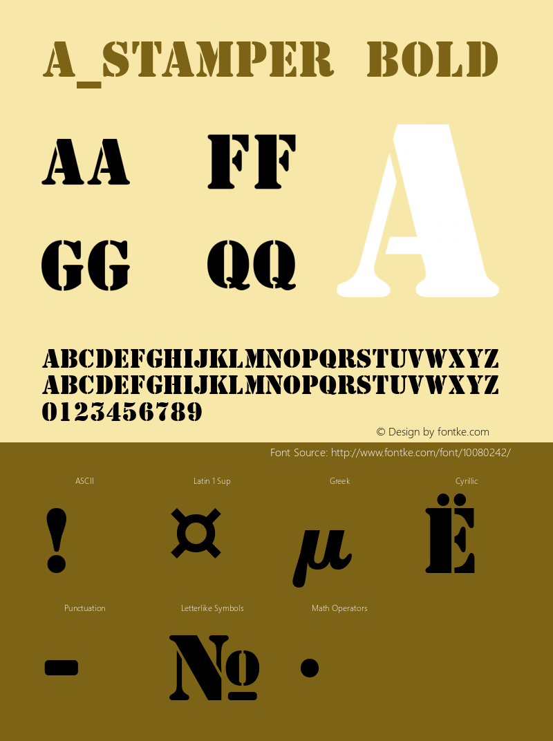 a_Stamper Bold Macromedia Fontographer 4.1 21.12.97 Font Sample