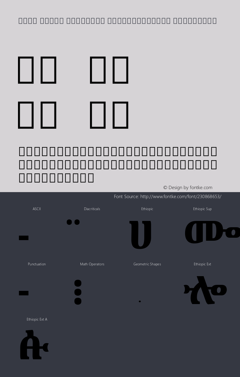 Noto Serif Ethiopic SemiCondensed ExtraBold Version 2.100; ttfautohint (v1.8) -l 8 -r 50 -G 200 -x 14 -D ethi -f none -a qsq -X 