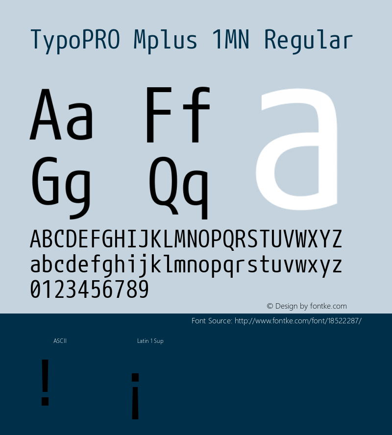 TypoPRO Mplus 1MN Regular Version 1.062 Font Sample