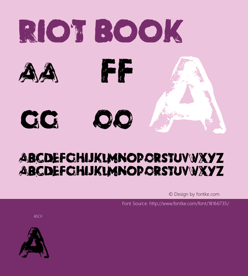 Riot Book Version 1.000 Font Sample