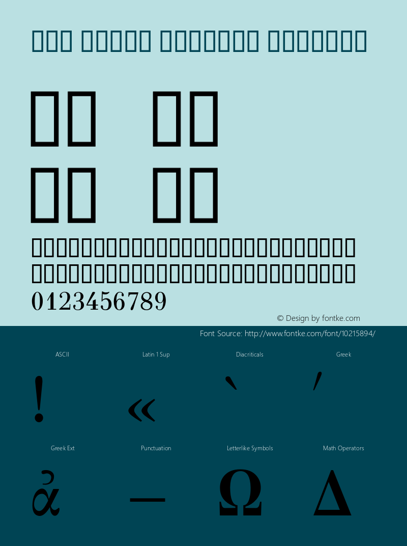 GFS Didot Classic Regular Version 1.000 Font Sample