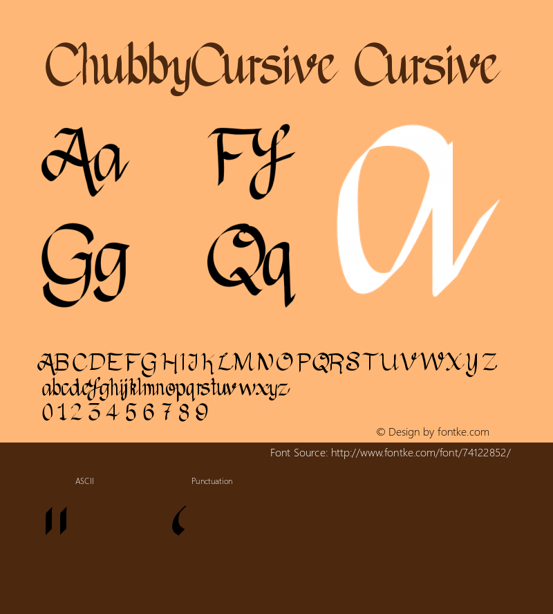 ChubbyCursive Version 001.000 Font Sample