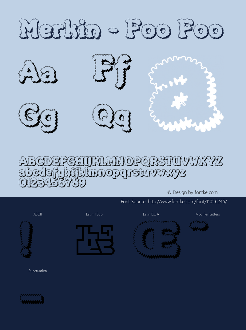 Merkin - Foo Foo Version 001.000 Font Sample