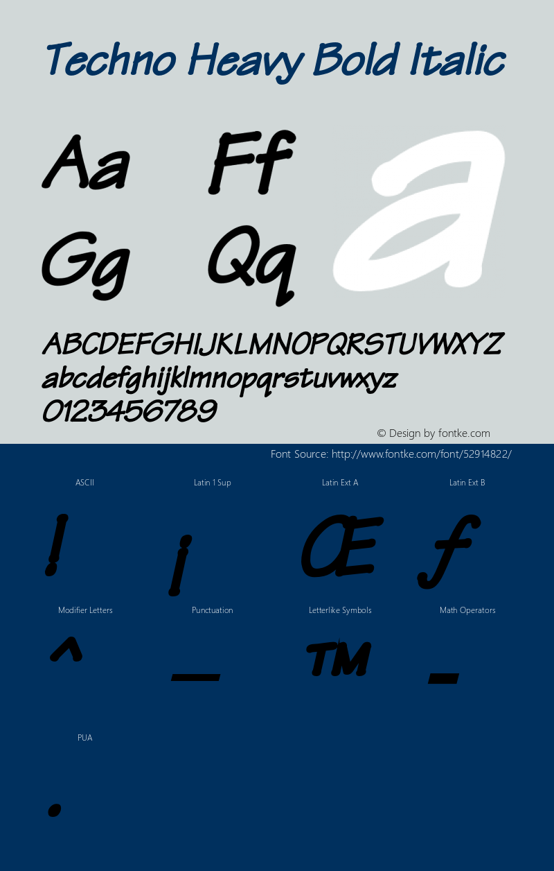 TechnoHeavyBoldItalic Altsys Fontographer 4.1 1/10/95 {DfLp-URBC-66E7-7FBL-FXFA} Font Sample