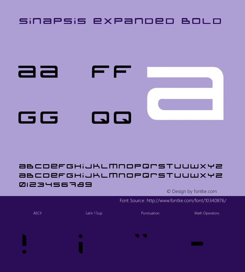 Sinapsis Expanded Bold Version 1.000 Font Sample