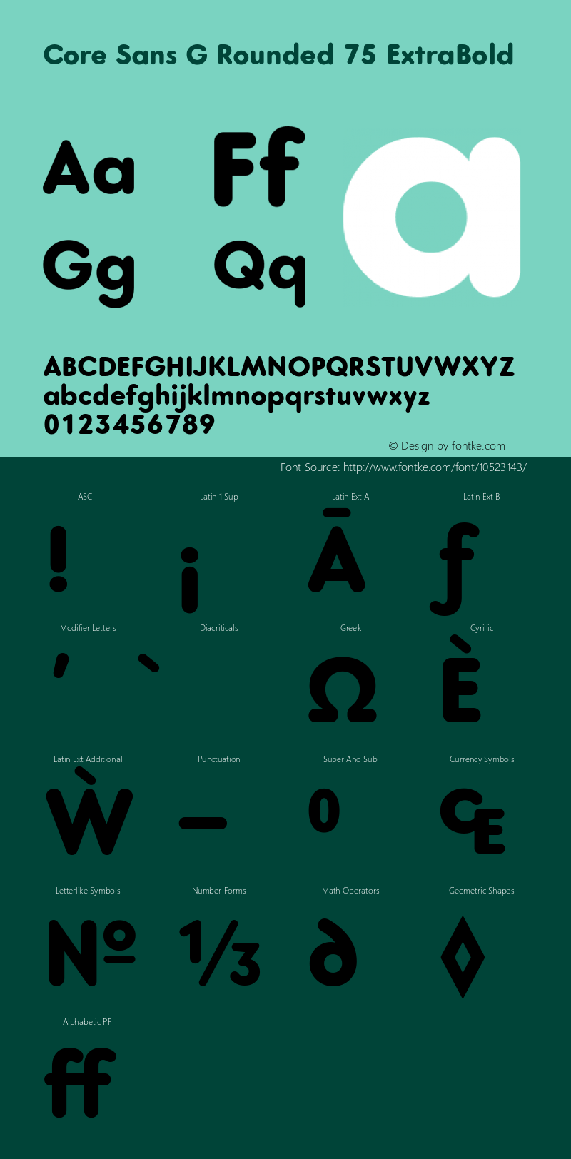 Core Sans G Rounded 75 ExtraBold Version 1.001 Font Sample