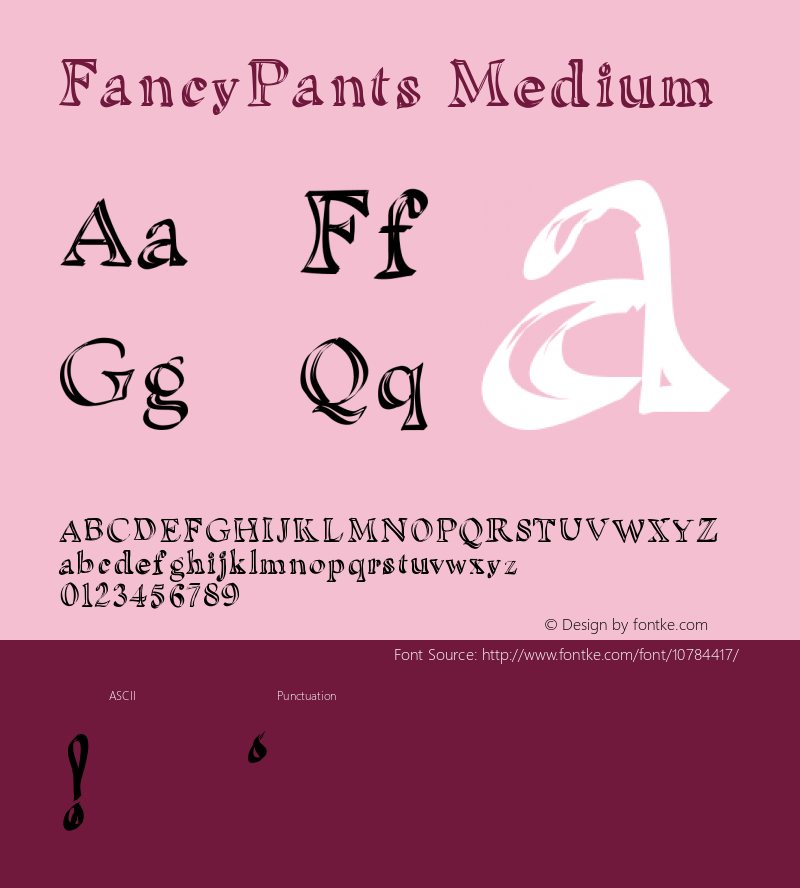 FancyPants Medium Version 001.000 Font Sample