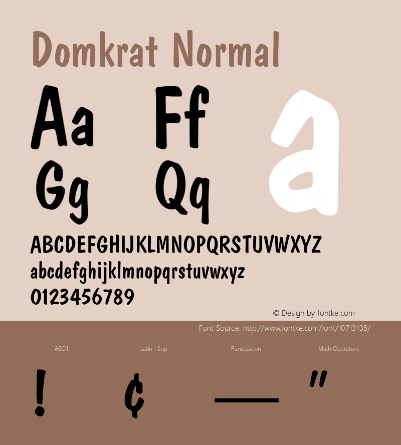 Domkrat Normal 001.001 Font Sample
