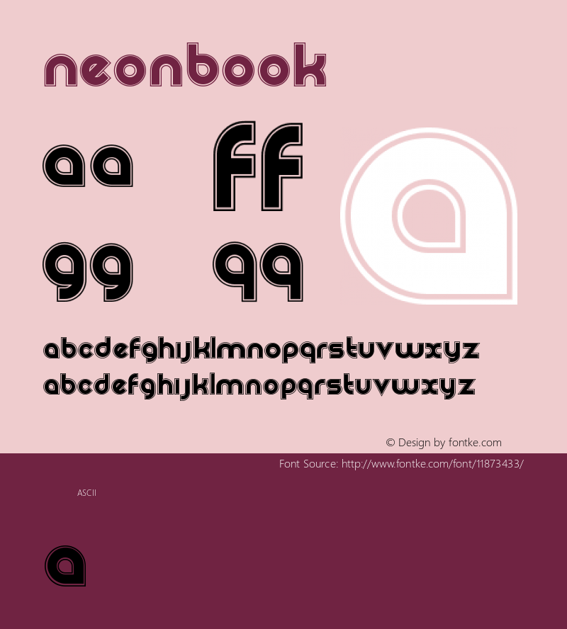 Neon Book Version 1.000 Font Sample
