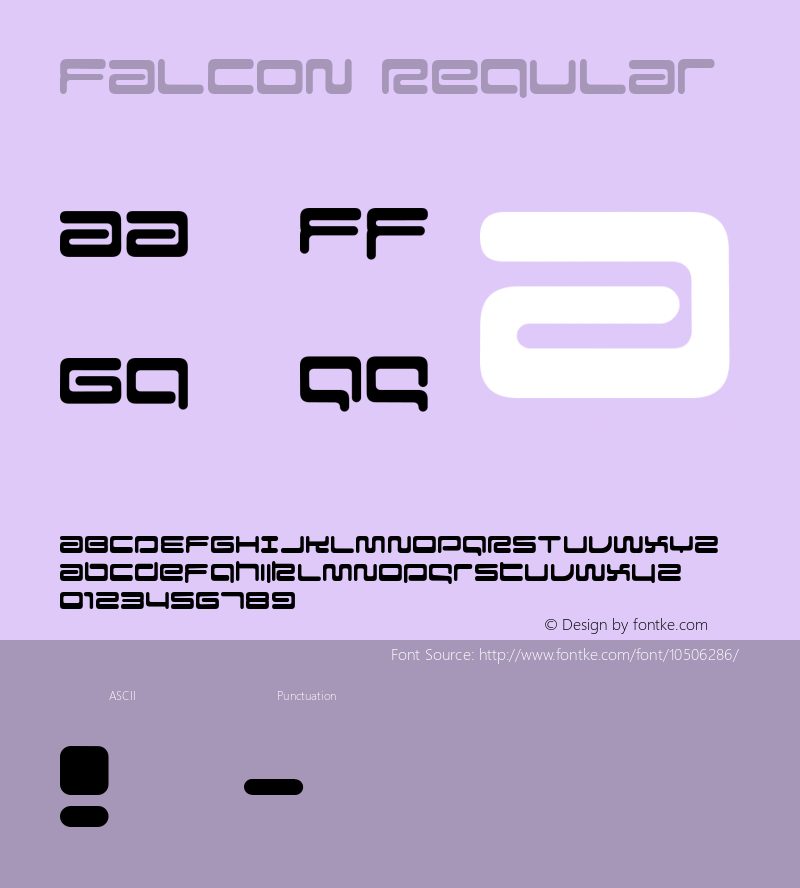 Falcon Regular Altsys Fontographer 4.1 98.8.15 Font Sample