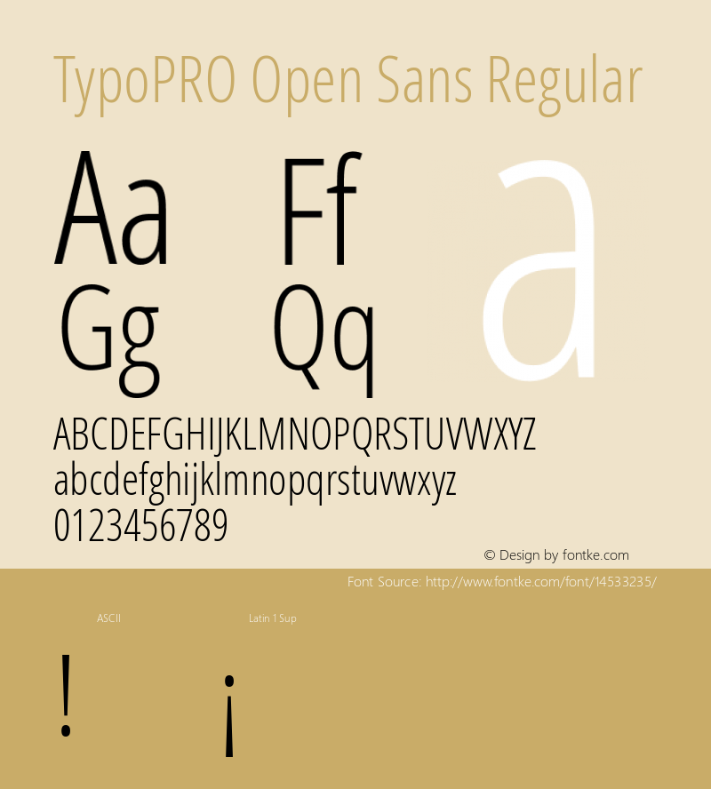 TypoPRO Open Sans Regular Version 1.10 Font Sample